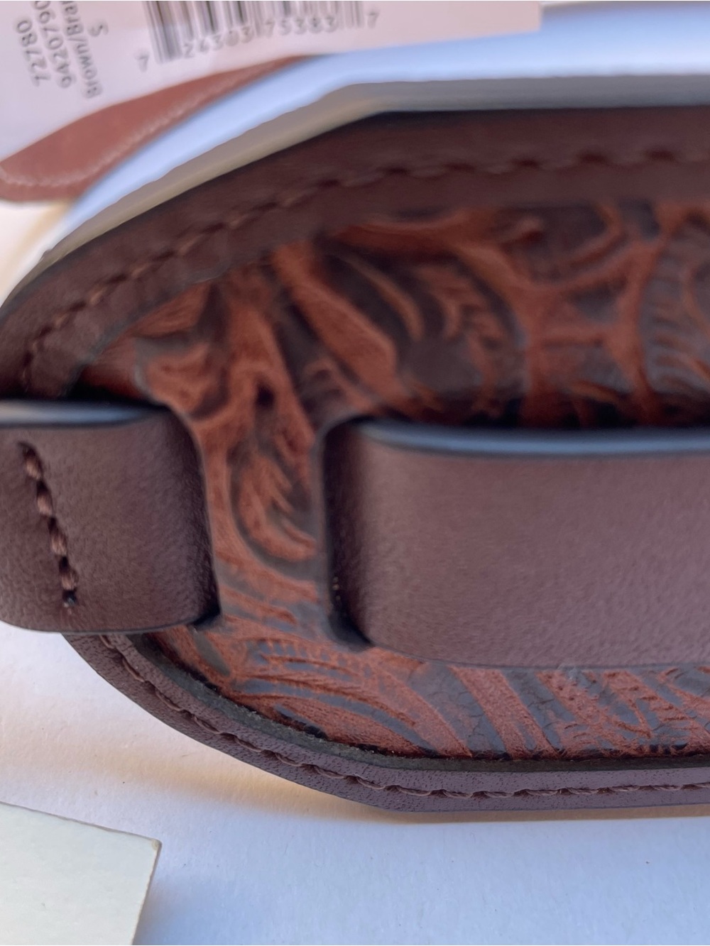 The Great Stetson Brown Tooled Leather Western Belt NWT Original Packaging - Picture 8 of 11